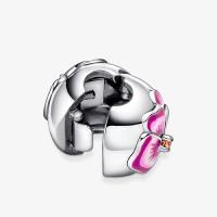 CLIP PANDORA PENSEE ROSE 