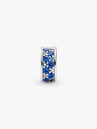 CHARM CLIP PANDORA BLEU SCINTILLANT