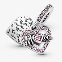 CHARM PANDORA COEUR MUM ROSE 