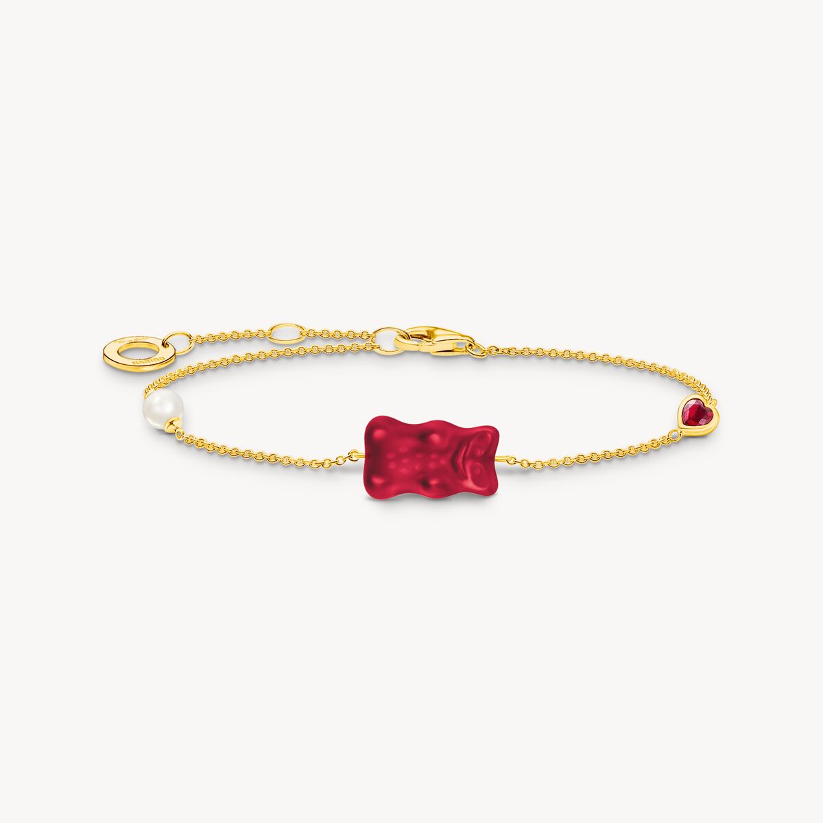 Bracelet Thomas Sabo Haribo ourson rouge chaine dorée