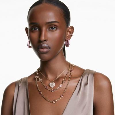 BOUCLES DOREILLES  ROSE POP LUCENT SWAROVSKI
