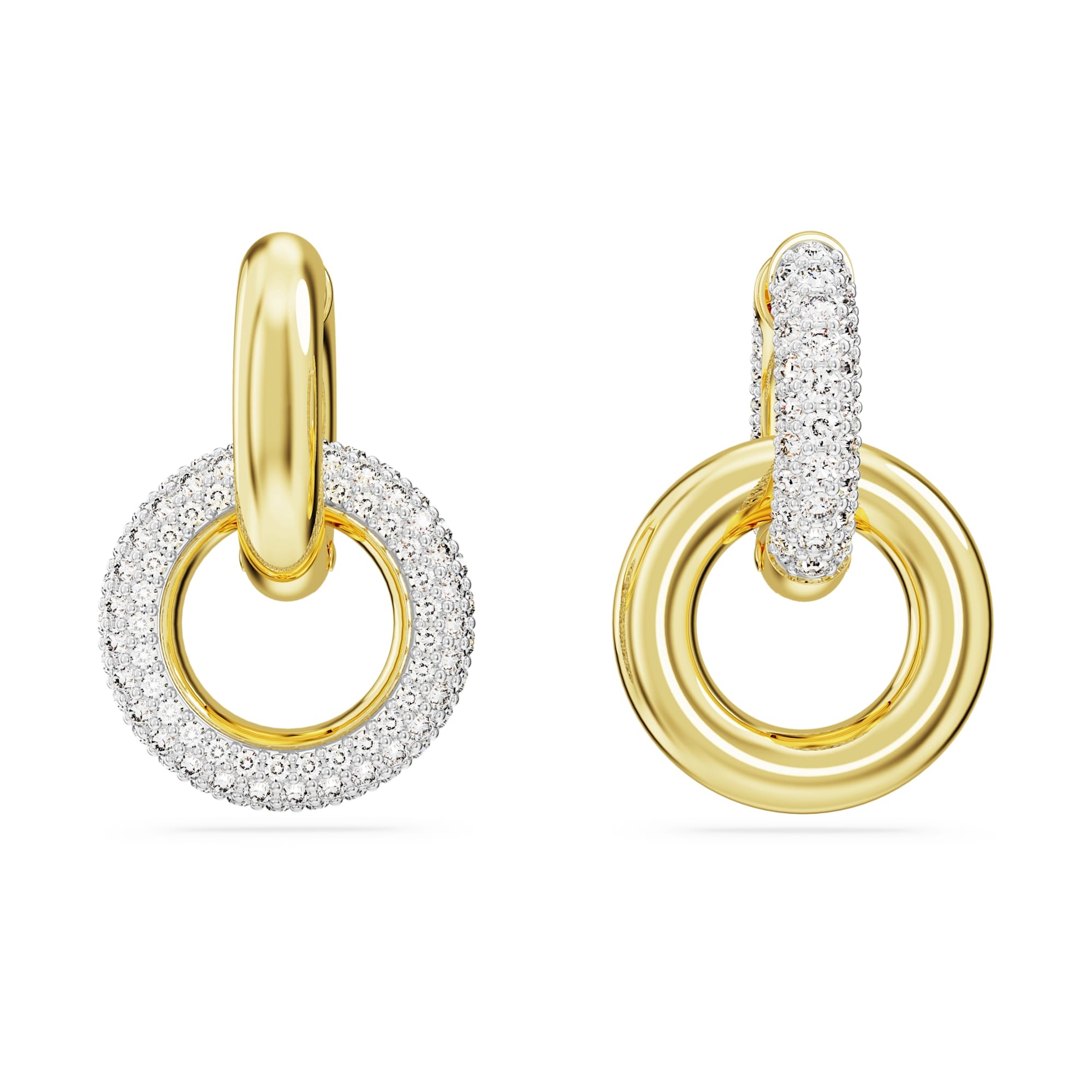 Boucles d'oreilles Swarovski Dextera dorées à l'or fin 18 carat