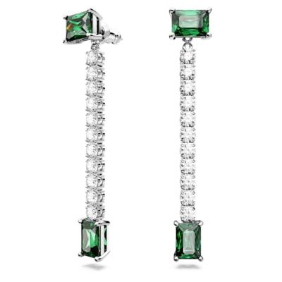 BOUCLES D OREILLES MATRIX TAILLE VARIEE VERT/BLANC 