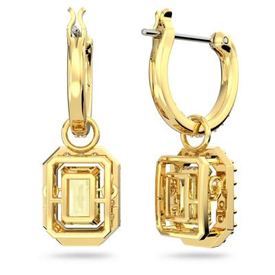 PENDANT D OREILLES SWAROVSKI MILLENIA PIERRE DANSANTE JAUNE