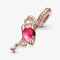 CHARM PANDORA FLAMAND ROSE 