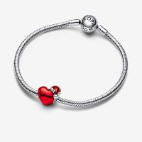 CHARM PANDORA COEUR BONNET ROUGE DE NOËL 