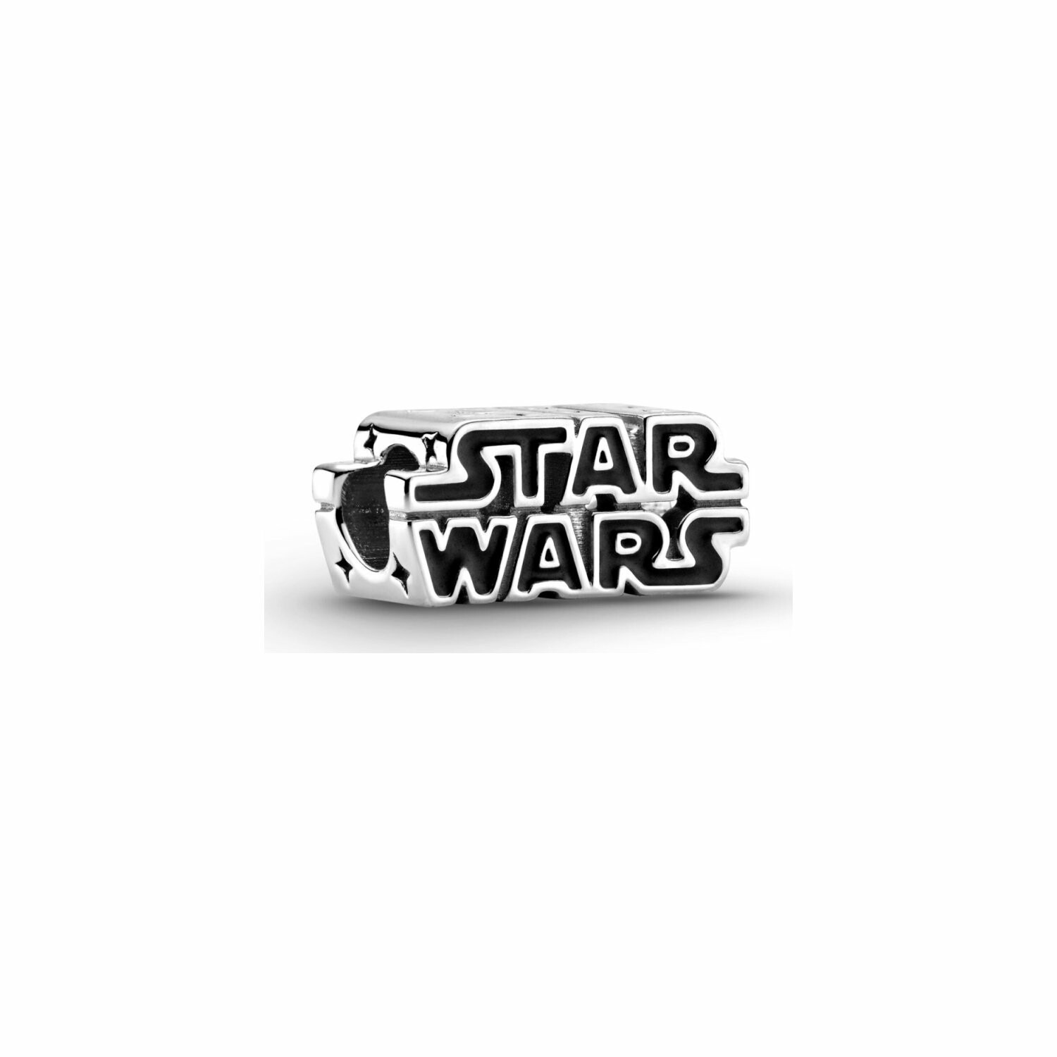 CHARM PANDORA STAR WARS  LOGO ARGENT EMAIL NOIR 