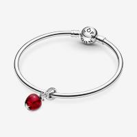 CHARM PANDORA POMME VERRE DE MURANO ROUGE 