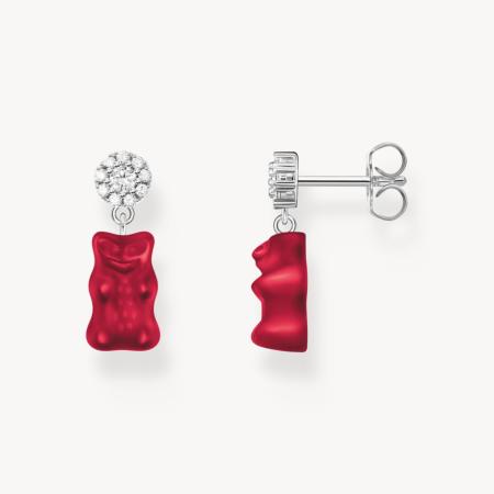 Boucles d'oreilles Haribo rouge 