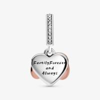 CHARM PANDORA COEUR ET INFINI EMAIL ROSE 