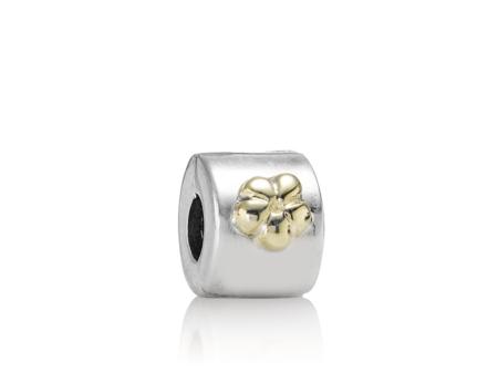 CHARM PANDORA CLIP TREFLE BICOLORE