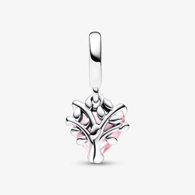 CHARM PANDORA ARBRE DE VIE MURANO ROSE 