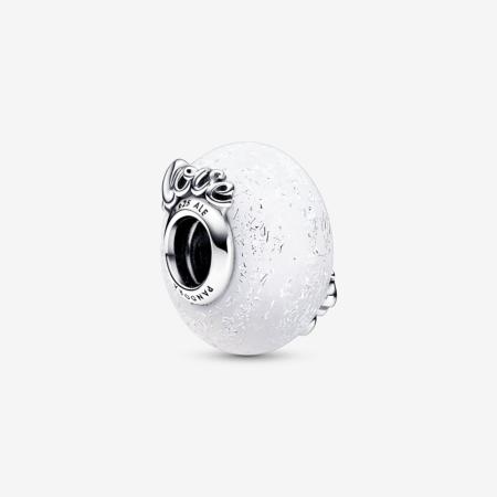 CHARM PANDORA MURANO SCINTILLANT ARGENTE LOVE MUM