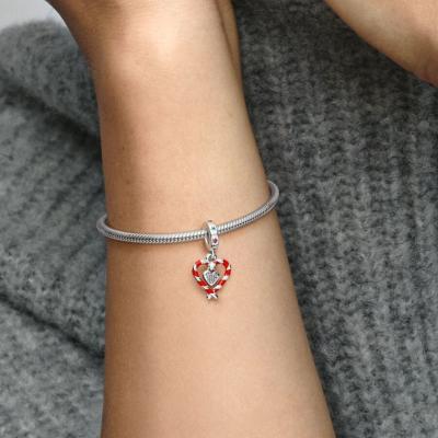 CHARM PANDORA DOUBLE COEUR SUCRE D ORGE 