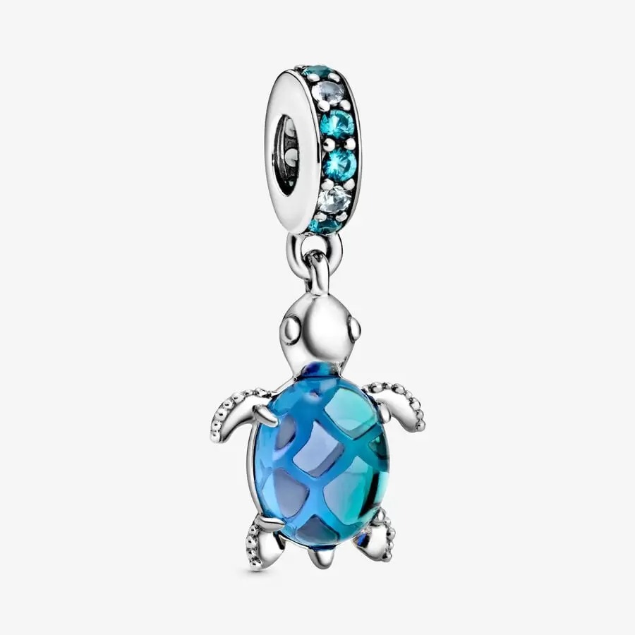 CHARM PANDORA TORTUE DE MER MURANO BLEU