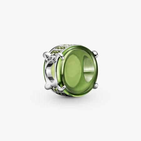 CHARM CABOCHON OVALE VERT 