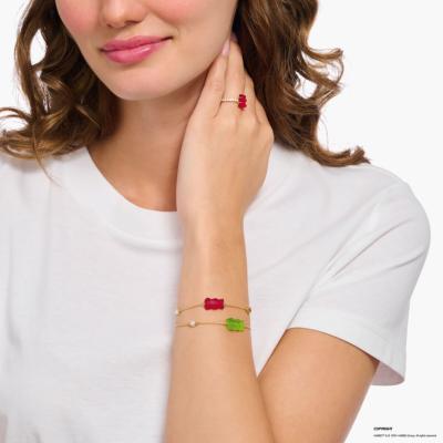 Bracelet Thomas Sabo Haribo ourson rouge chaine dorée
