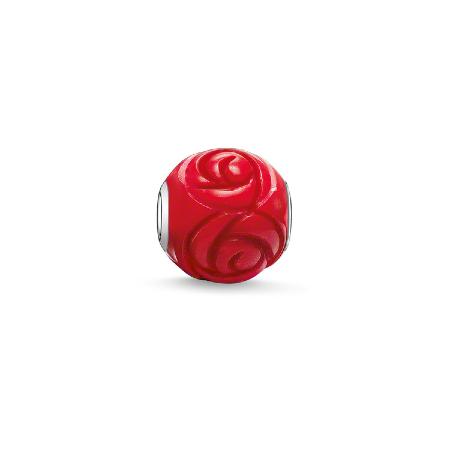 KARMA BEADS"rose rouge"