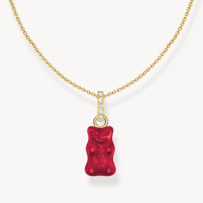 Collier Thomas Sabo Haribo ourson rouge chaine dorée 