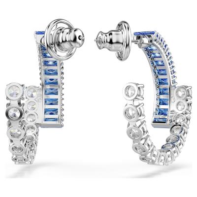 Boucles d oreilles Matrix bleu/blanc