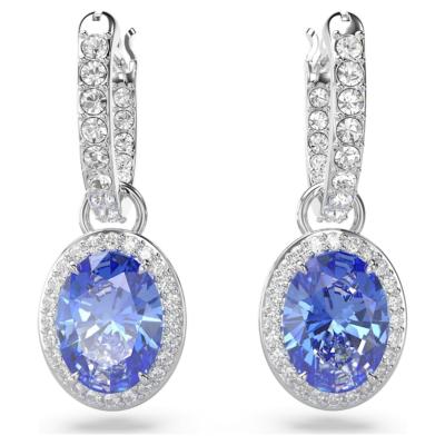 Boucles d oreilles Swarovski constellation taille ovale bleue 