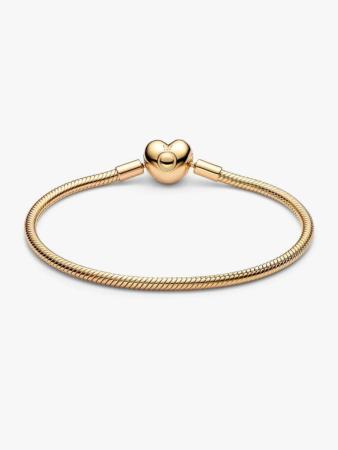 BRACELET CHARM PANDORA DORE A L OF 14 CARAT FERMOIR COEUR