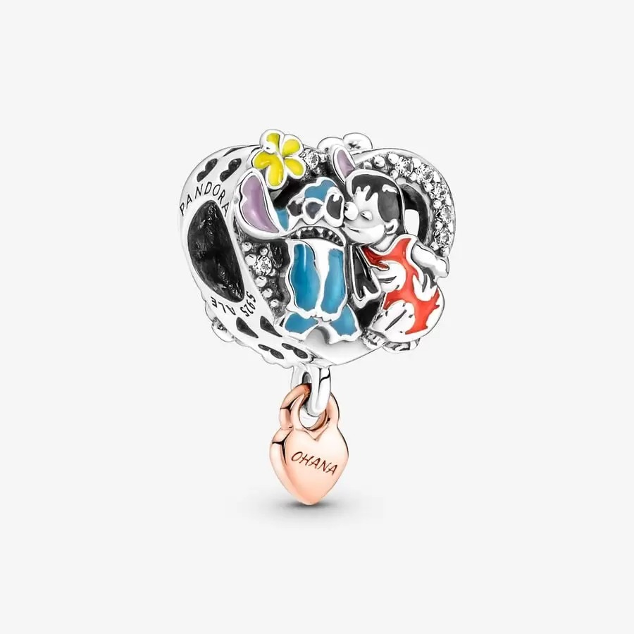 CHARM PANDORA DISNEY LILLO & STICH "OHANA"