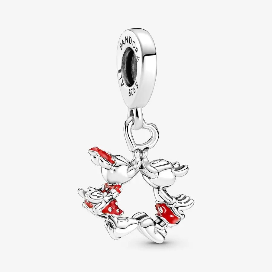 CHARM PANDORA DISNEY BAISER MICKEY MINNIE 