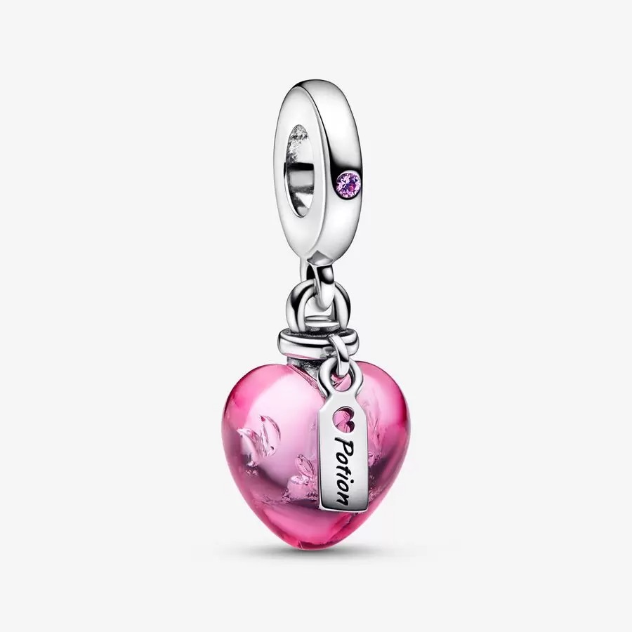 CHARM PANDORA COEUR EN VERRE DE MURANO POTION D AMOUR 