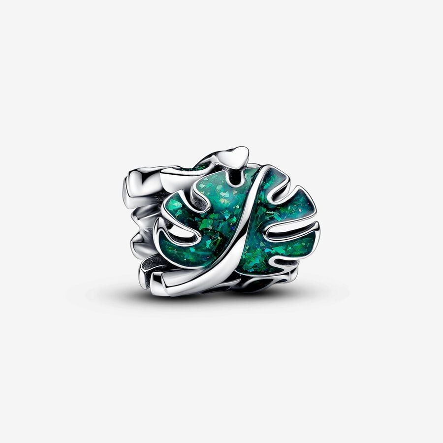 CHARM PANDORA MONSTERA VERT 