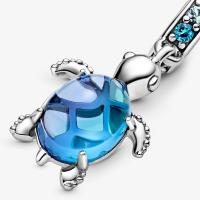 CHARM PANDORA TORTUE DE MER MURANO BLEU