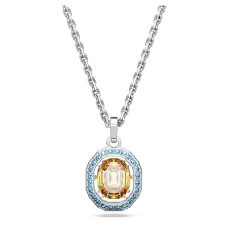 COLLIER SWAROVSKI CHROMA TAILLE OCTOGONALE BLEU/JAUNE