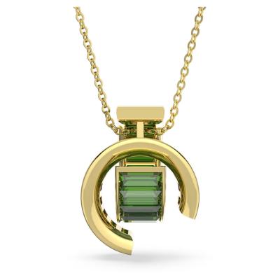 COLLIER SWAROVSKI MATRIX TAILLE BAGUETTE VERTE