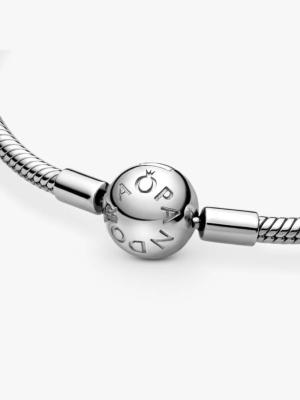 BRACELET CHARM  PANDORA FERMOIR ROND EN ARGENT  