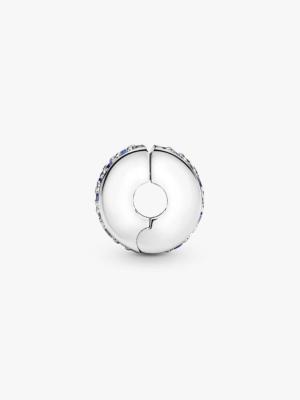CHARM CLIP PANDORA BLEU SCINTILLANT