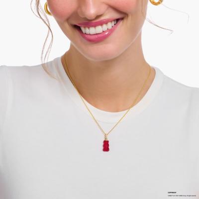 Collier Thomas Sabo Haribo ourson rouge chaine dorée 