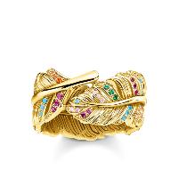 BAGUE THOMAS SABO PLUME OR