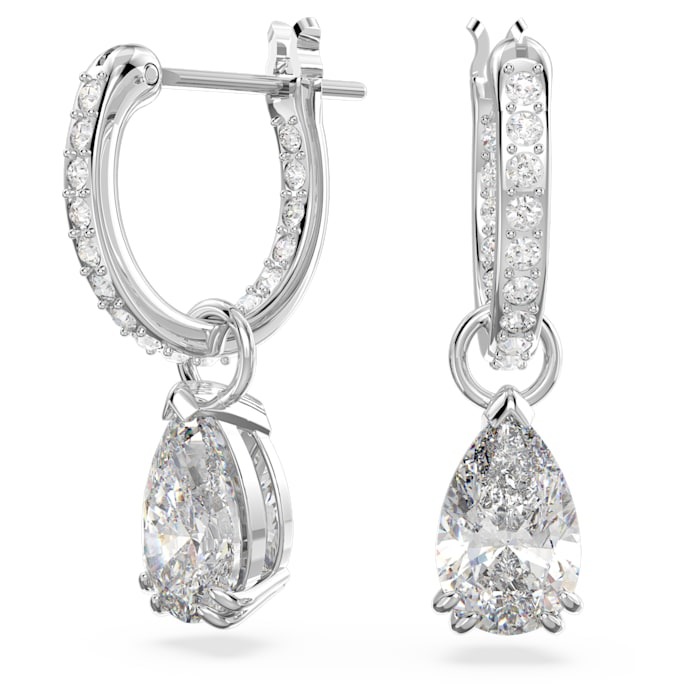 ANNEAUX D OREILLES SWAROVSKI MATRIX TAILLE POIRE 
