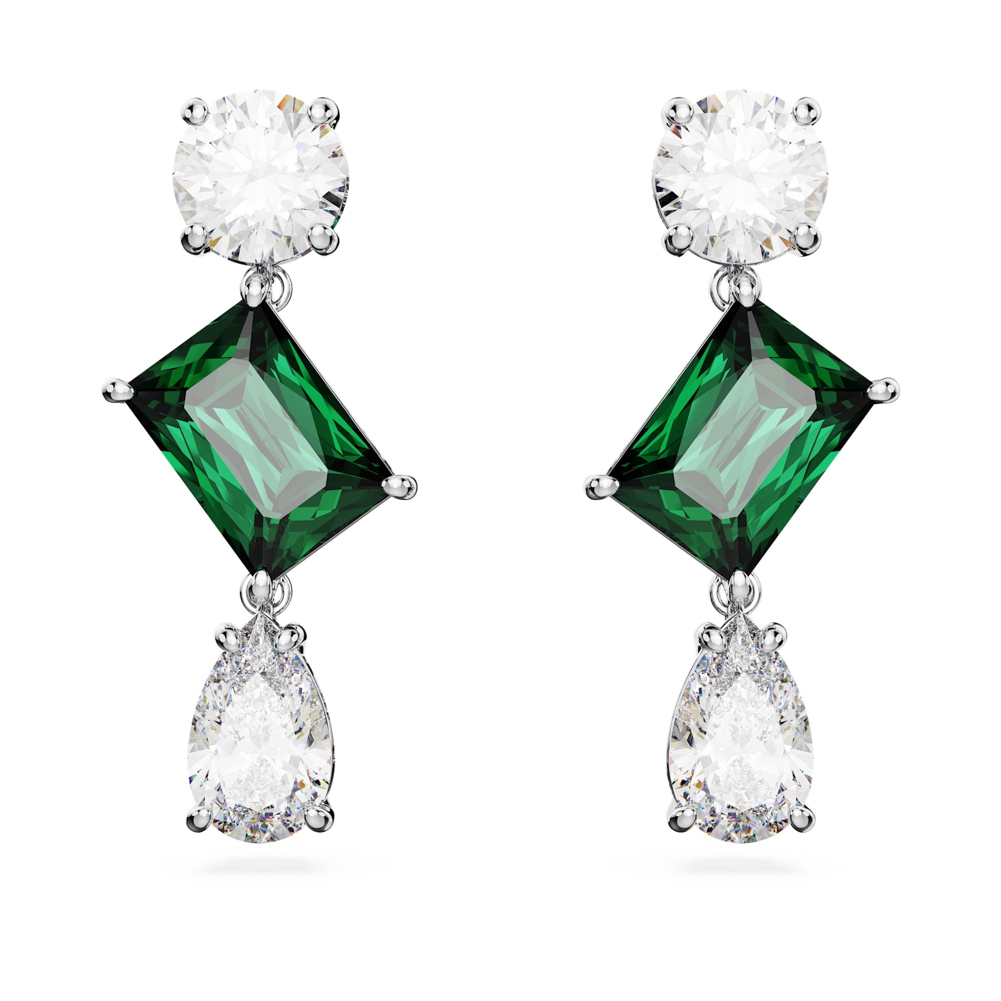 Boucles d oreilles Mesmera vert blanc