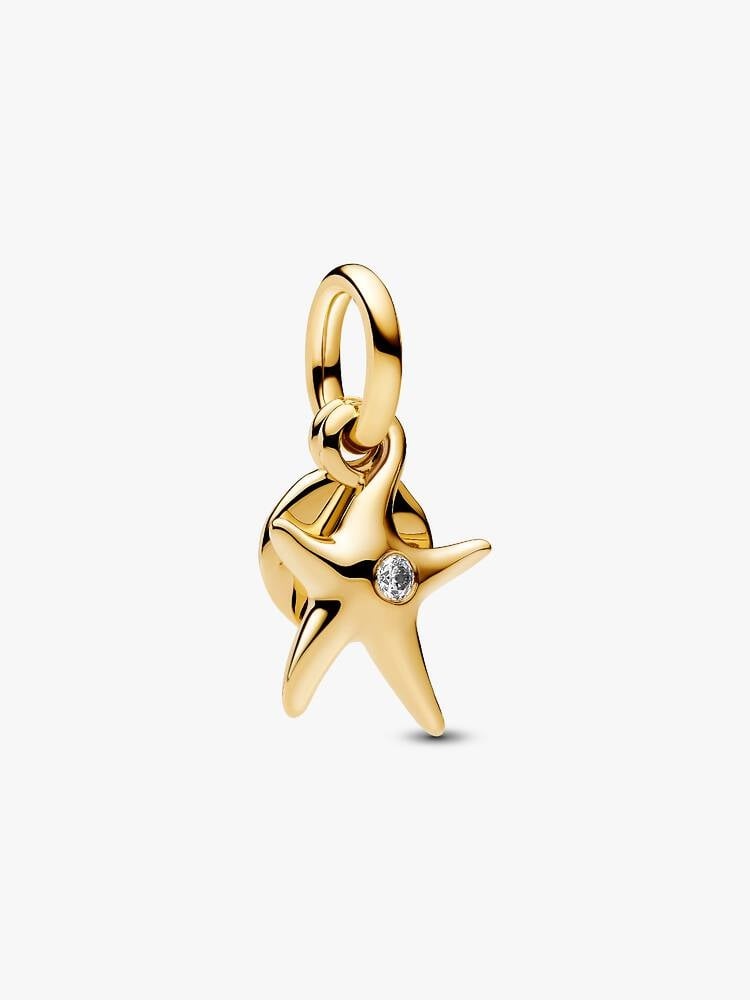 CHARM PANDORA ETOILE DE MER DOREE A L OR FIN 14 CARAT