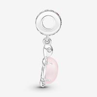 CHARM PANDORA TORTUE  MURANO GIVRE ROSE