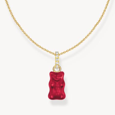 Collier Thomas Sabo Haribo ourson rouge chaine dorée 