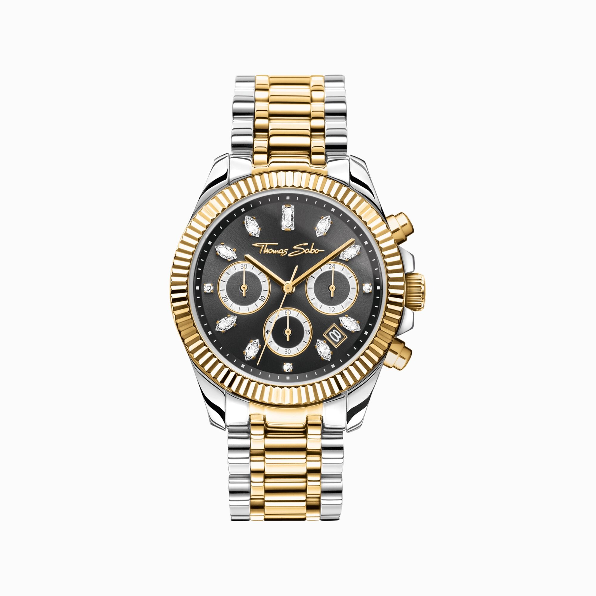 MOntre Thomas Sabo Divine chronographe bicolore doré/noir