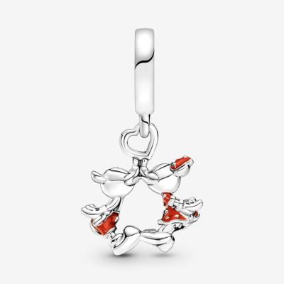 CHARM PANDORA DISNEY BAISER MICKEY MINNIE 