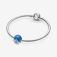 CHARM PANDORA POULPE BULLES &VAGUE DE L OCEAN 