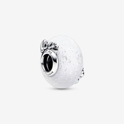 CHARM PANDORA MURANO SCINTILLANT ARGENTE LOVE MUM