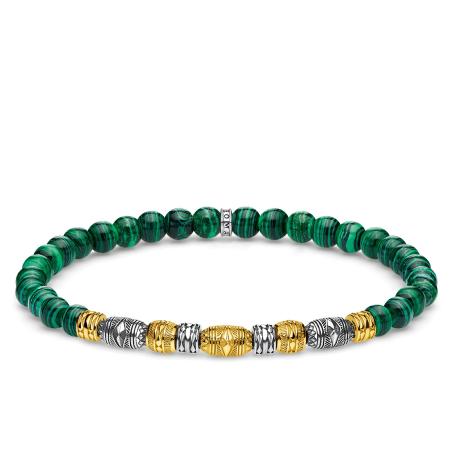 BRACELET THOMAS SABO  TALISMAN BICOLORE VERT