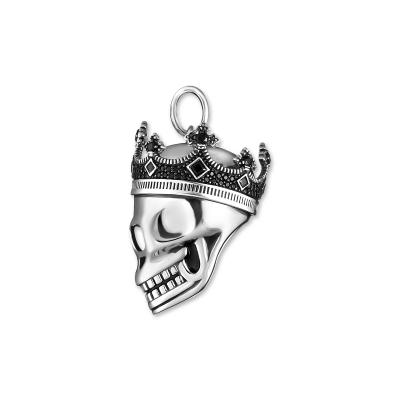 PENDENTIF THOMAS SABO TETE DE MORT COURONNÉ 