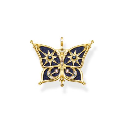 PENDENTIF PAPILLON ROYALTY ETOILE ET LUNE 