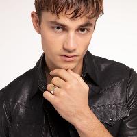 BAGUE THOMAS SABO CHEVALIERE DOREE "MOTIF TIGRE"